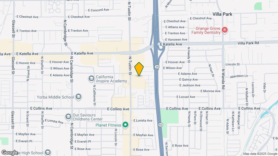 1812 E Adams Ave Map and Location Details