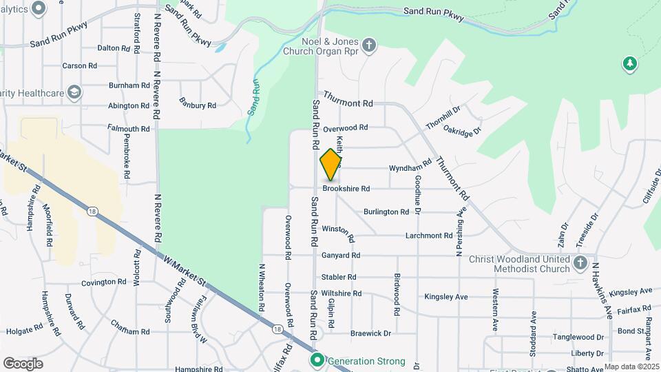 2121 Brookshire Rd Map and Location Details