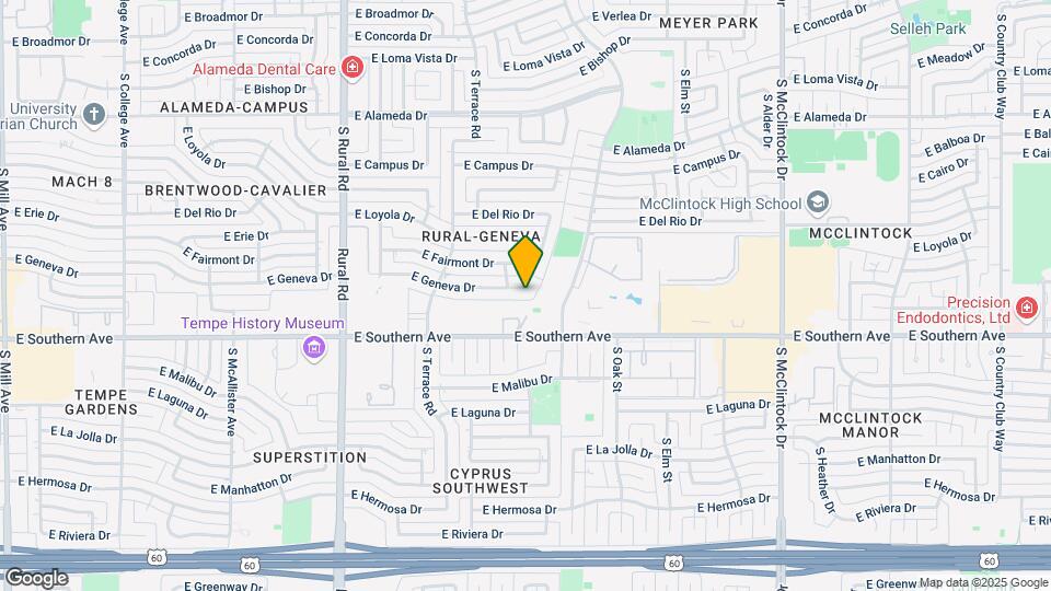 1215 E Geneva Dr Map and Location Details