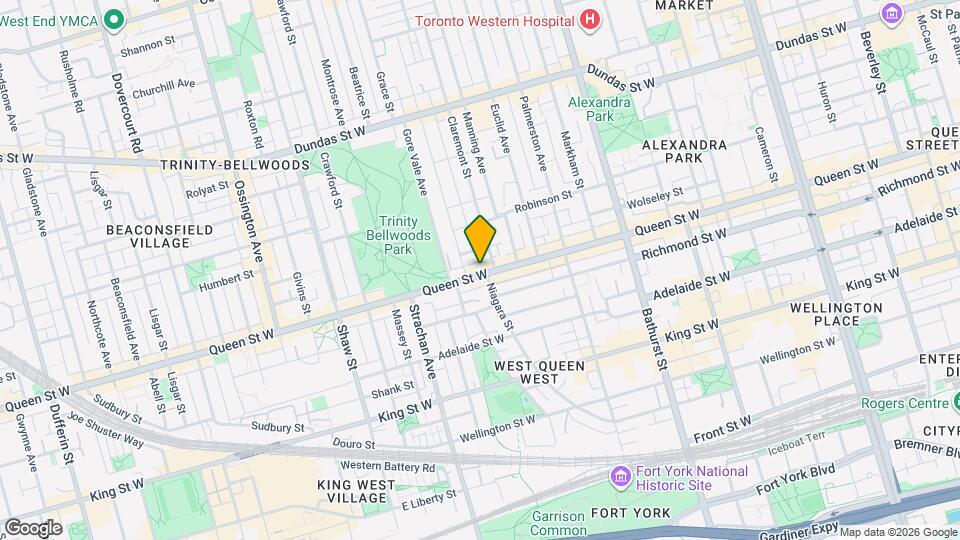750 Queen St W Map and Location Details