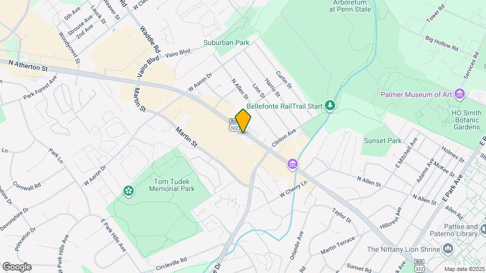 1366 N Atherton St-Unit -Apt A Map and Location Details