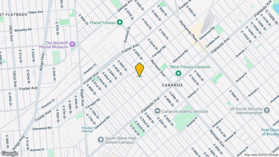 638 E 87th St Map and Location Details