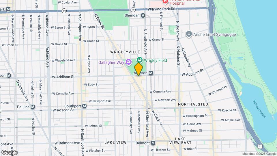 1025 W Addison St Map and Location Details