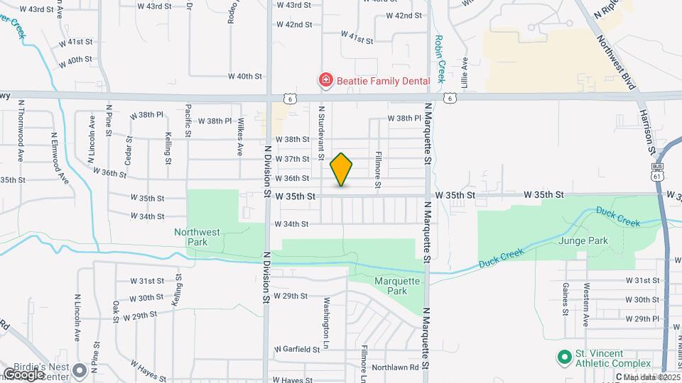 1516 W 35th St Map and Location Details