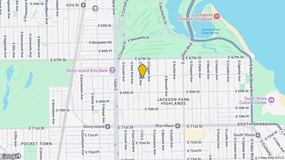 6815 S Ridgeland Ave Map and Location Details