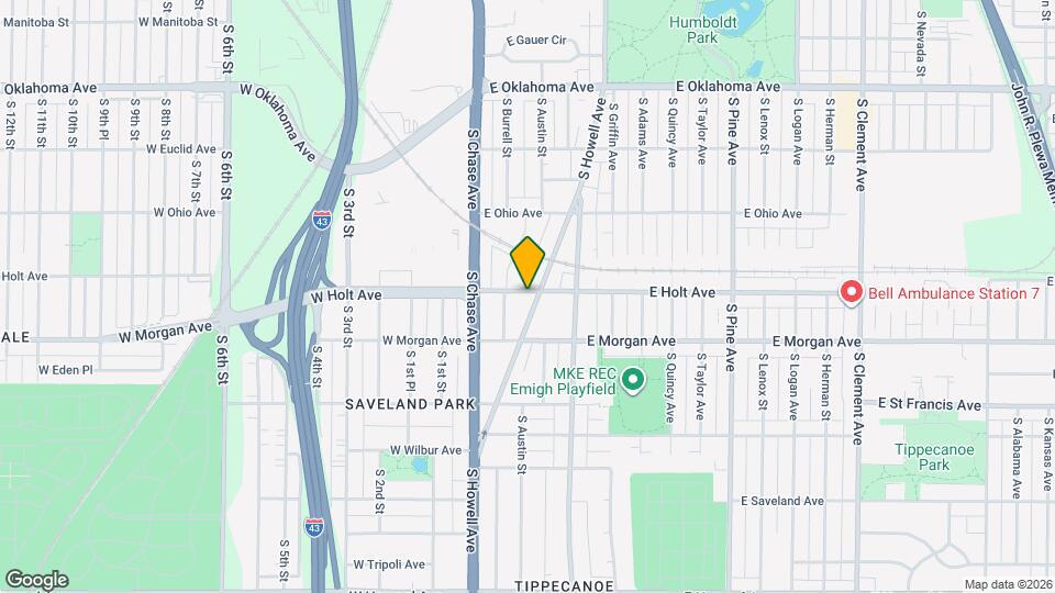 3401 S Howell Ave Map and Location Details