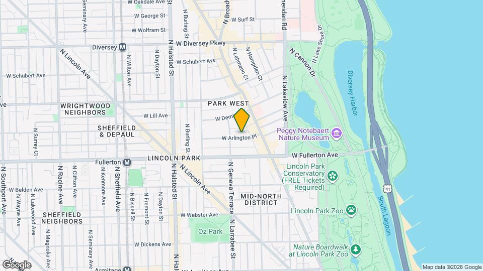 542 W Arlington Pl Map and Location Details