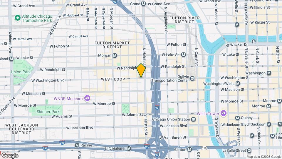 817 W Washington Blvd Map and Location Details