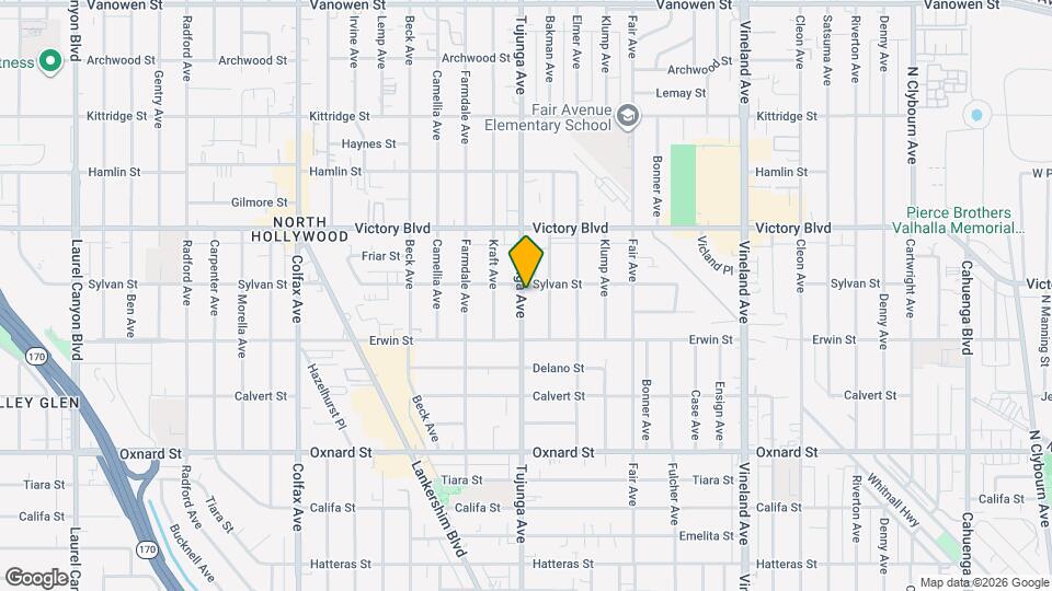 6246 Tujunga Ave Map and Location Details