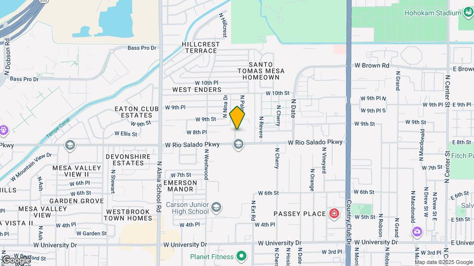 863 W 8th Pl Map and Location Details