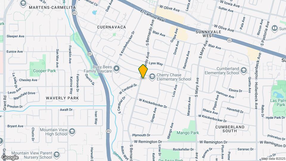 864 S Bernardo Ave Map and Location Details