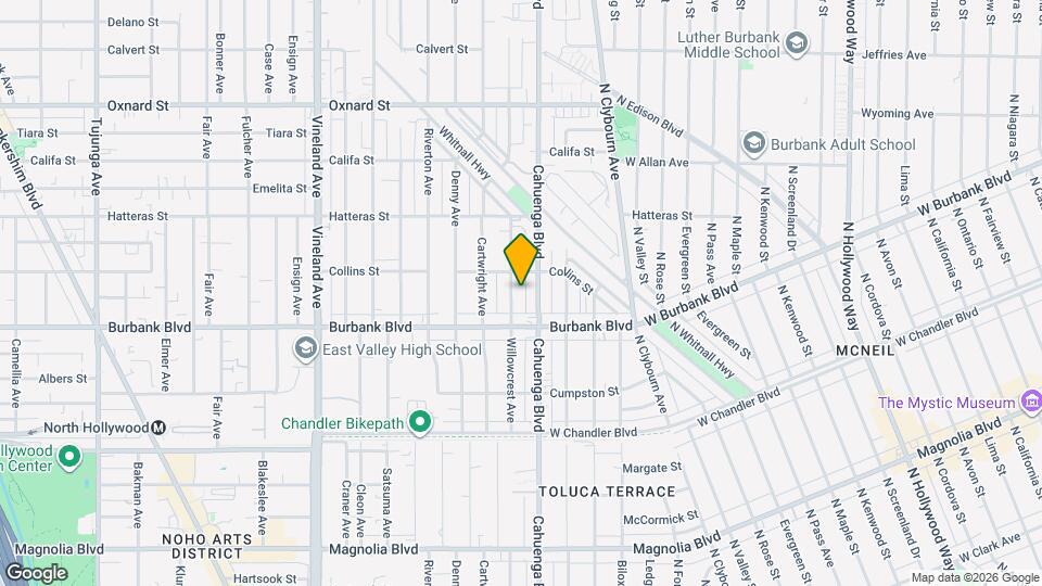 5636 Willowcrest Ave Map and Location Details