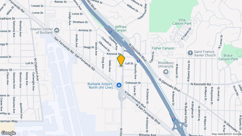 7605 N Hollywood Way Map and Location Details