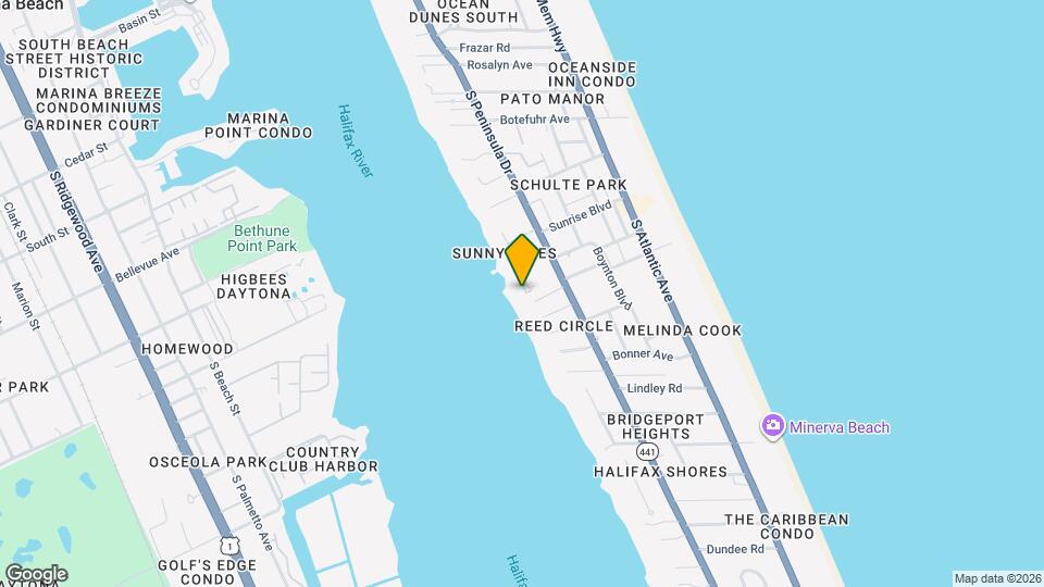 2076 S Halifax Dr, Unit 1 Map and Location Details