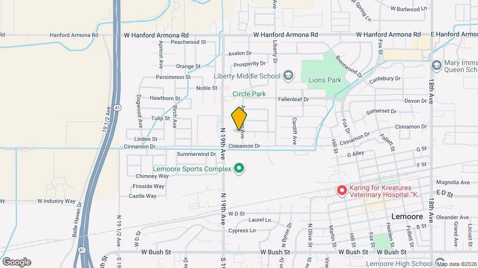 739 American Ave Map and Location Details