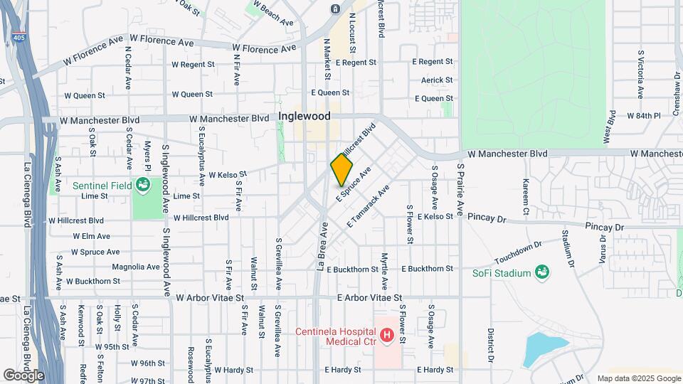 233 E Spruce Ave Map and Location Details