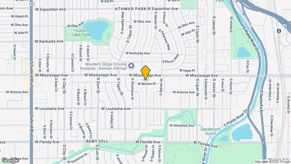 1133 S Raritan St Map and Location Details