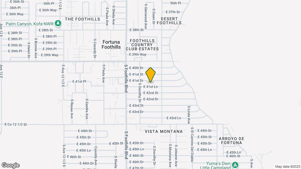 13244 E 41st Ln Map and Location Details