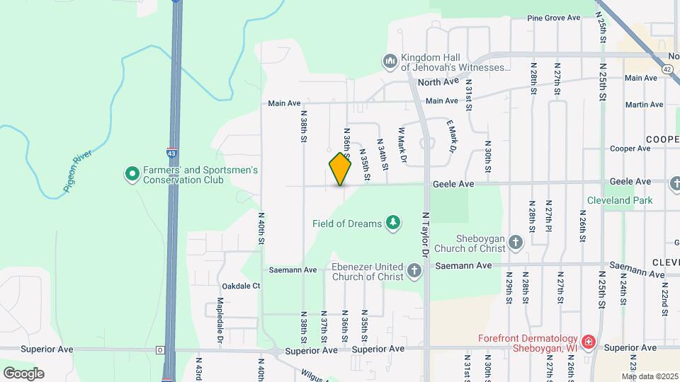 3603 Geele Ave Map and Location Details