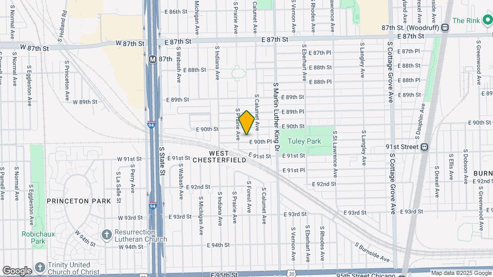 312 E 90th Pl Map and Location Details