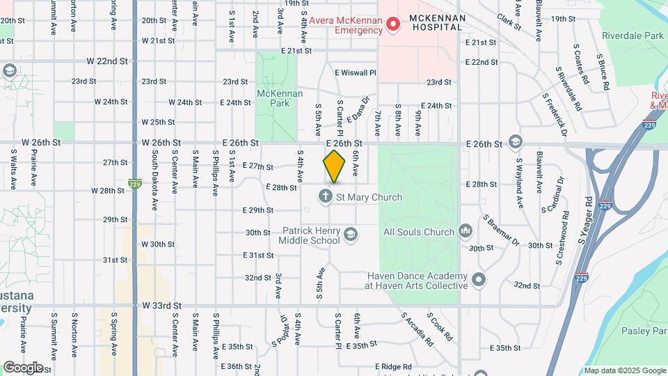 2 Bed 2 Bath in Central Sioux Falls Map and Location Details
