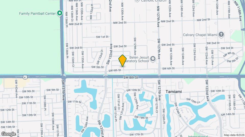 13023 SW 6th St Map and Location Details