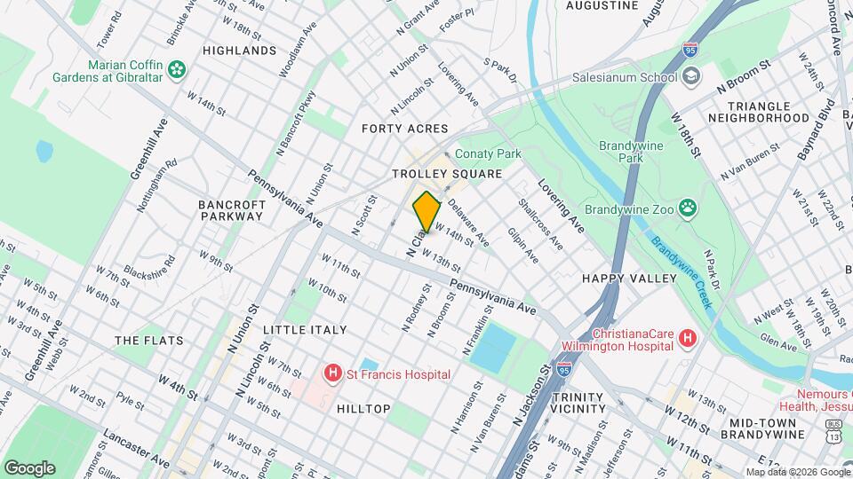 1300 N Clayton St Map and Location Details