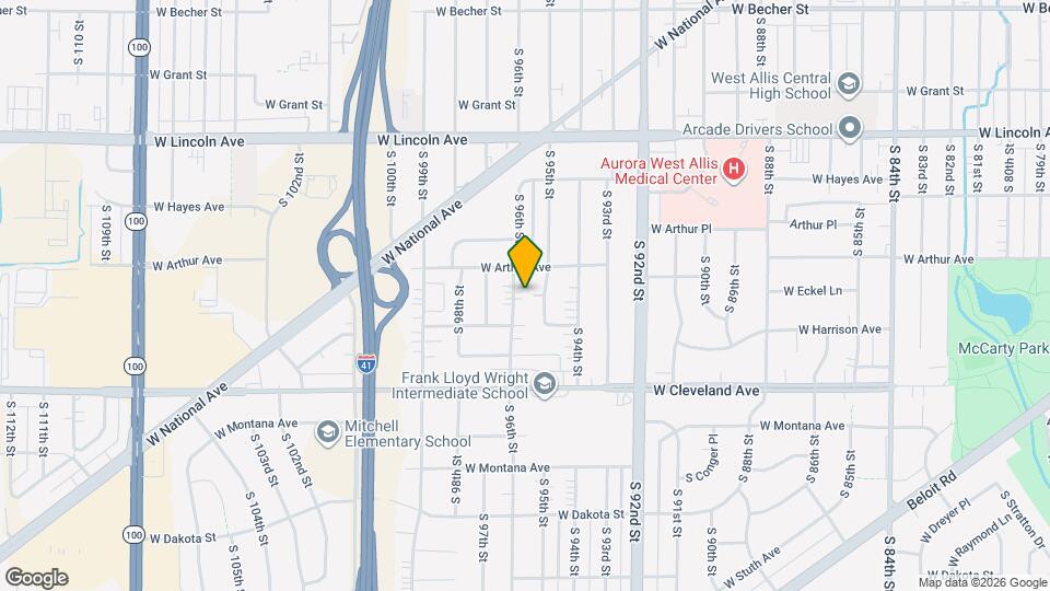 2534 S 96th St Map and Location Details