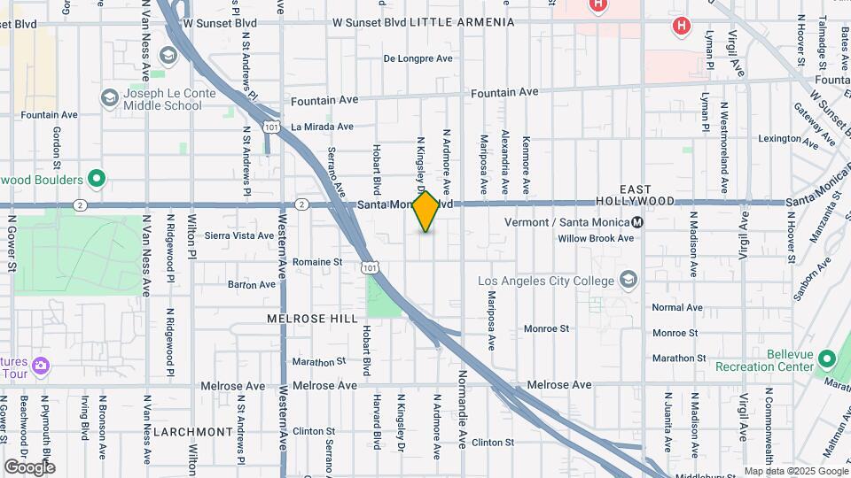 1029 N Ardmore Ave Map and Location Details