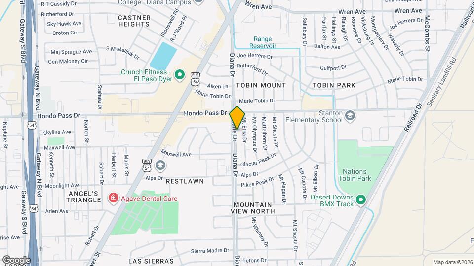 9008 Diana Dr Map and Location Details