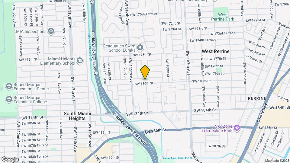 11001 SW 180th St Mapa y Detalles de la Ubicación