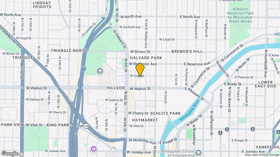 423 W Vine St Map and Location Details