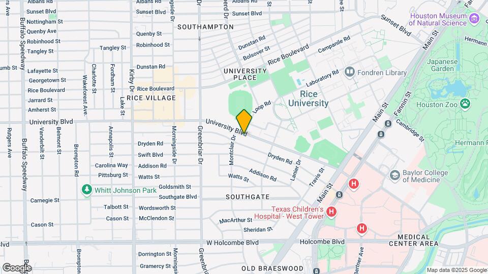2163 University Blvd Map and Location Details