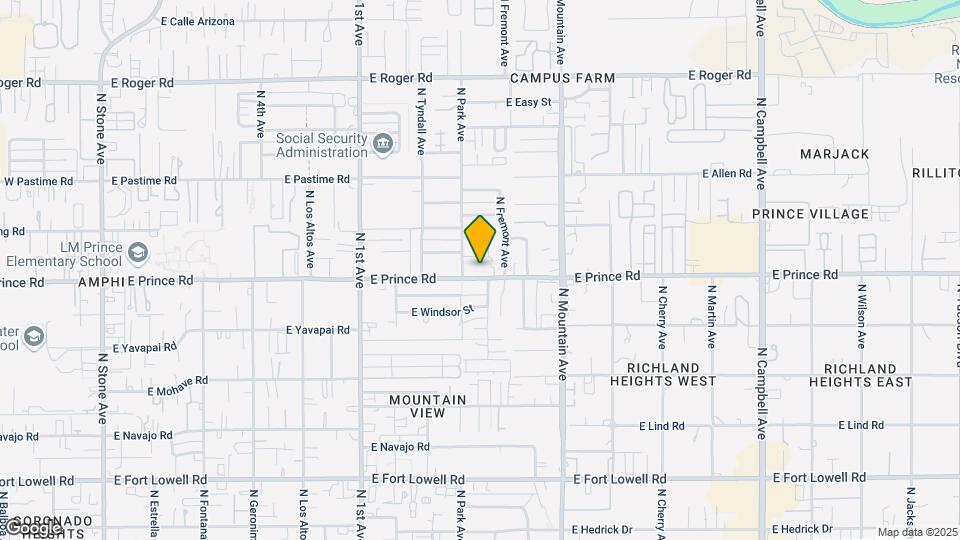 1031-1033 E Prince Rd Mapa y Detalles de la Ubicación