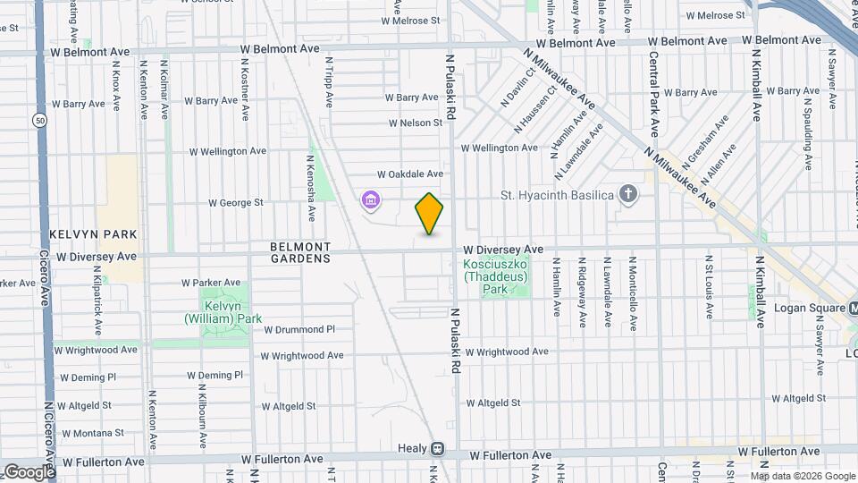 4000 W Diversey Ave Map and Location Details