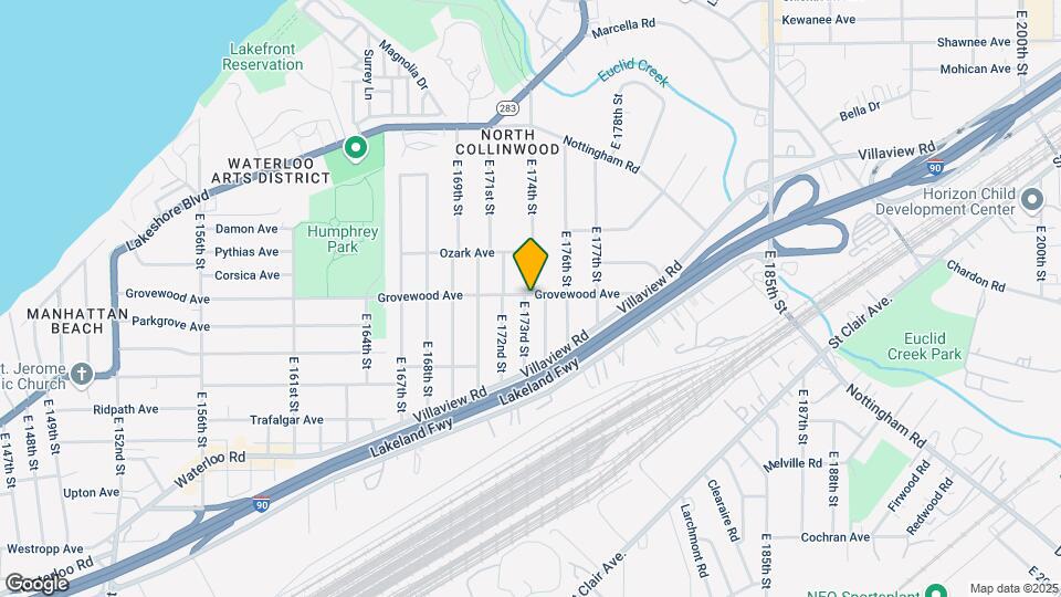 17308 Grovewood Ave Map and Location Details