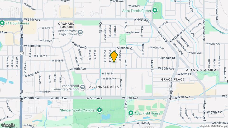 6025 Parfet St Map and Location Details