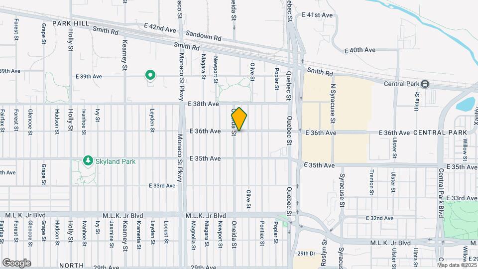 3580 Oneida St Map and Location Details
