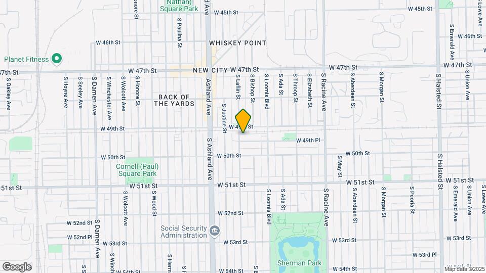 4919 S Laflin St Mapa y Detalles de la Ubicación