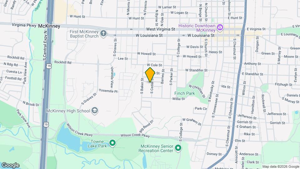 804 S Cedar St Map and Location Details