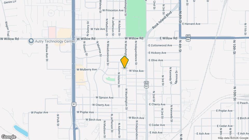 1818 N Washington St Map and Location Details