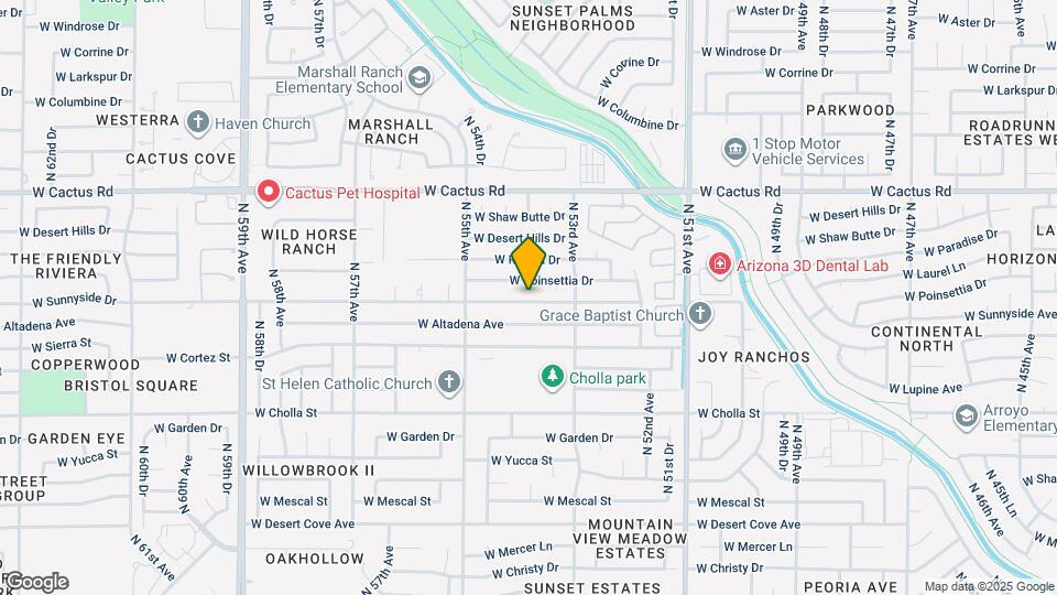 5346 W Sunnyside Dr Map and Location Details