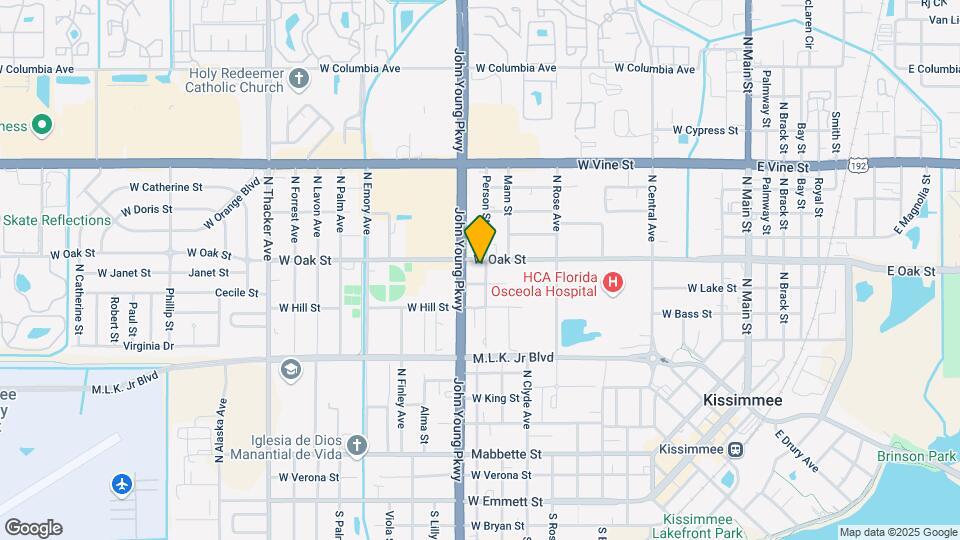 1106 W Oak St Map and Location Details