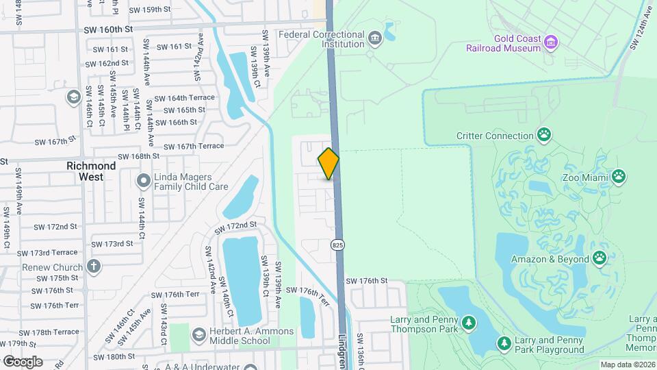 13713 SW 170th Terrace Map and Location Details