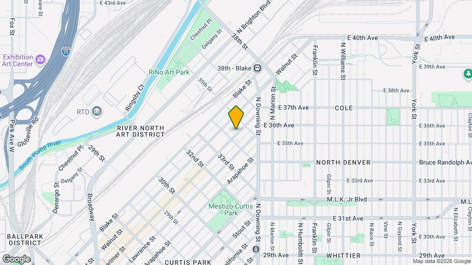 3425 Larimer St Map and Location Details