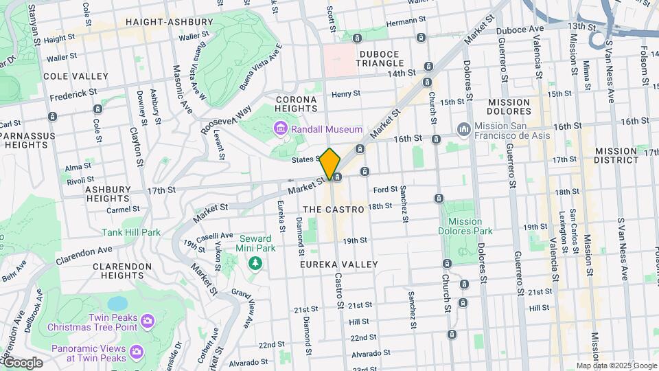 413 Castro St Map and Location Details