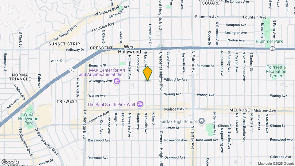 850 N La Jolla Ave Mapa y Detalles de la Ubicación