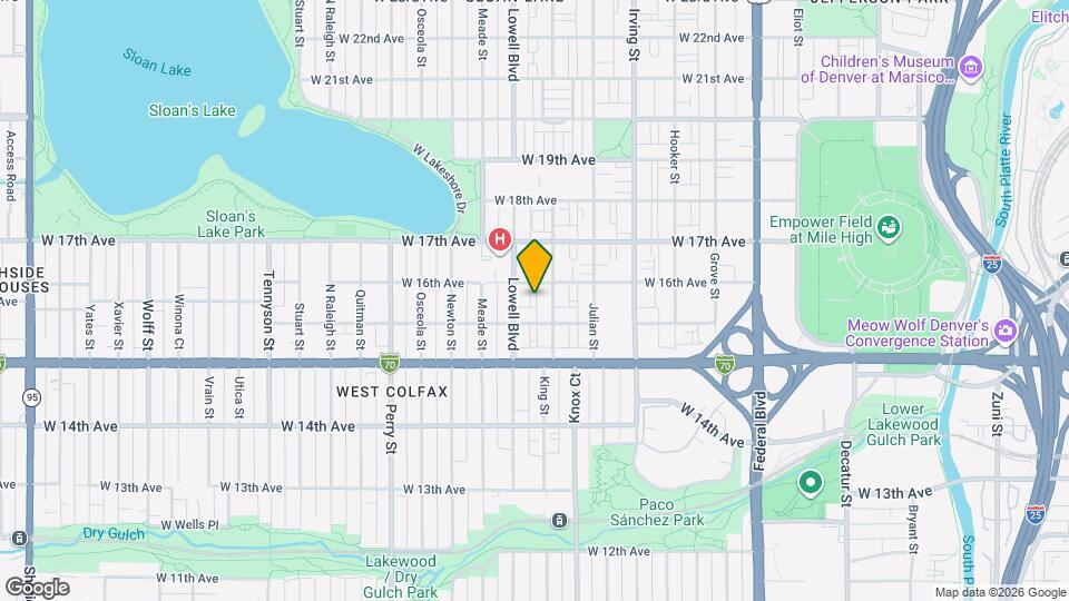 3566 W 16th Ave Map and Location Details