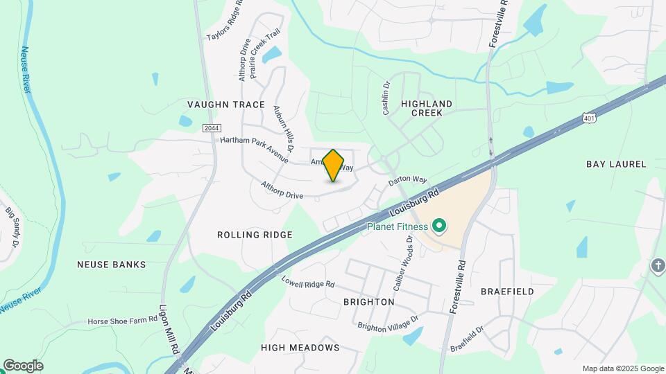 3817 Althorp Drive Map and Location Details