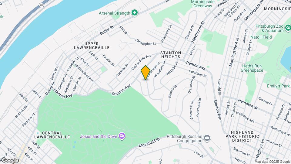 4347 Coleridge St Map and Location Details